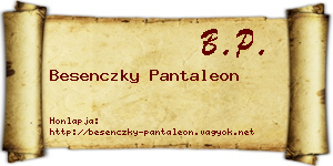 Besenczky Pantaleon névjegykártya